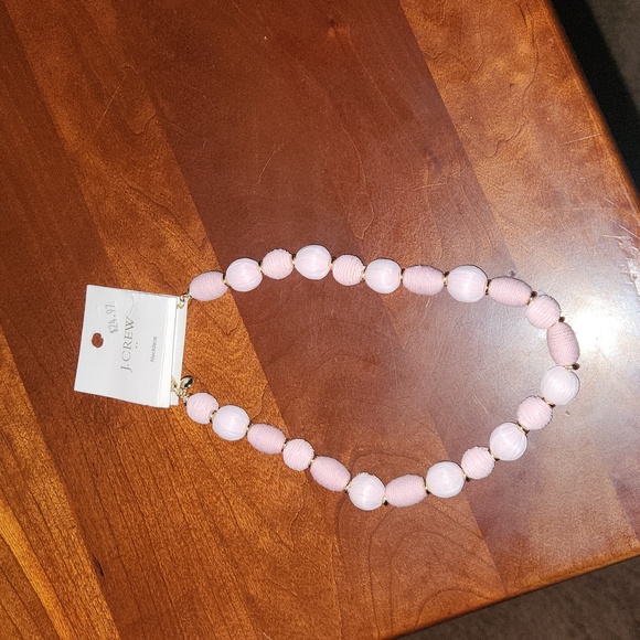 Jcrew mixed material baby pink necklace 16" - Picture 1 of 2